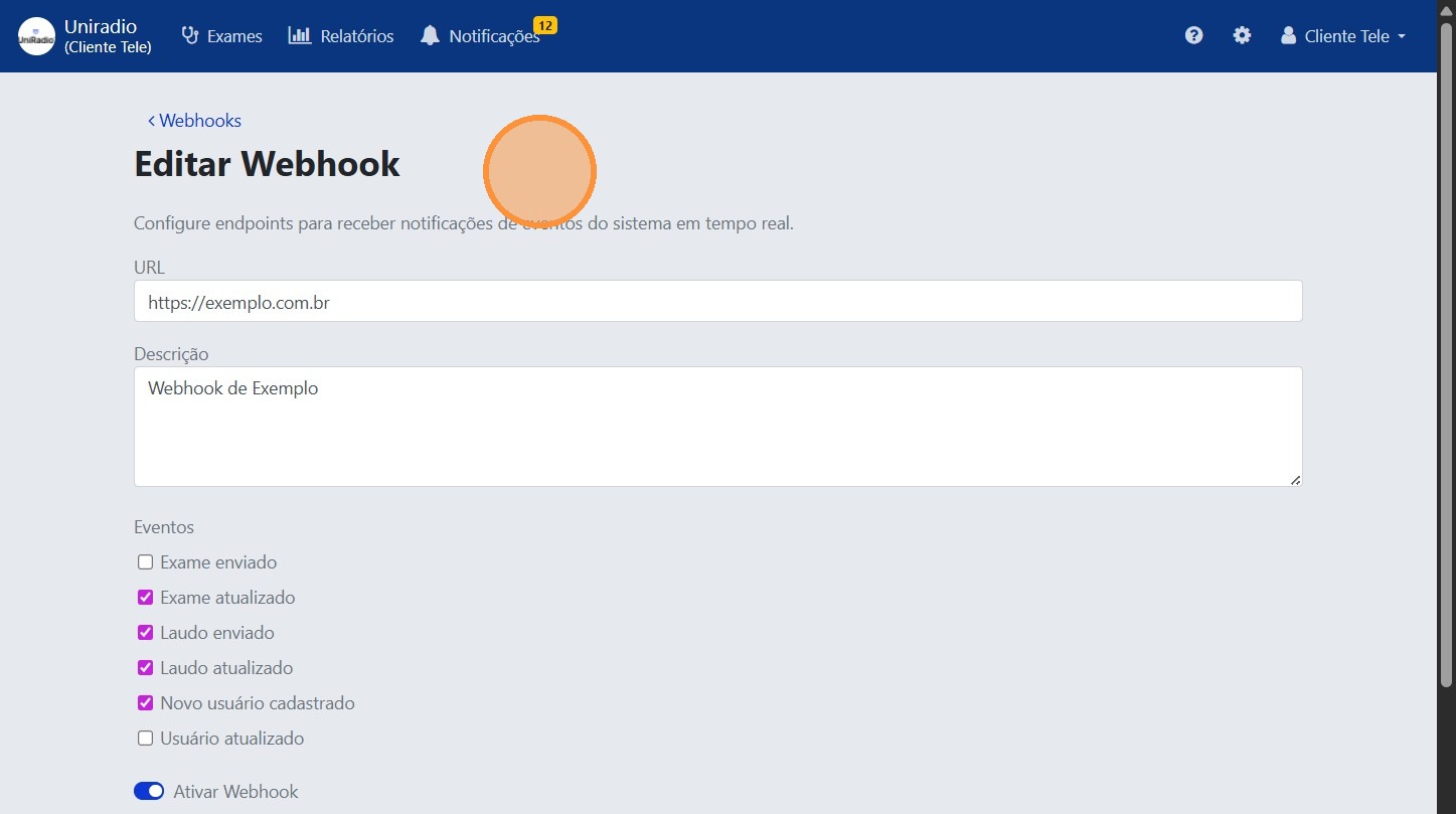 Formulário de edição