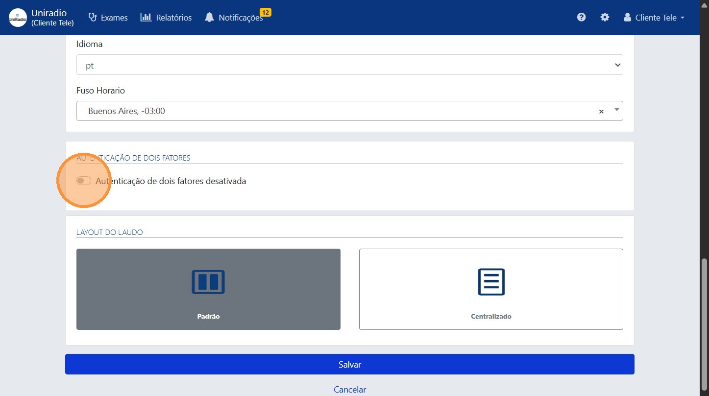Two-factor authentication disabled