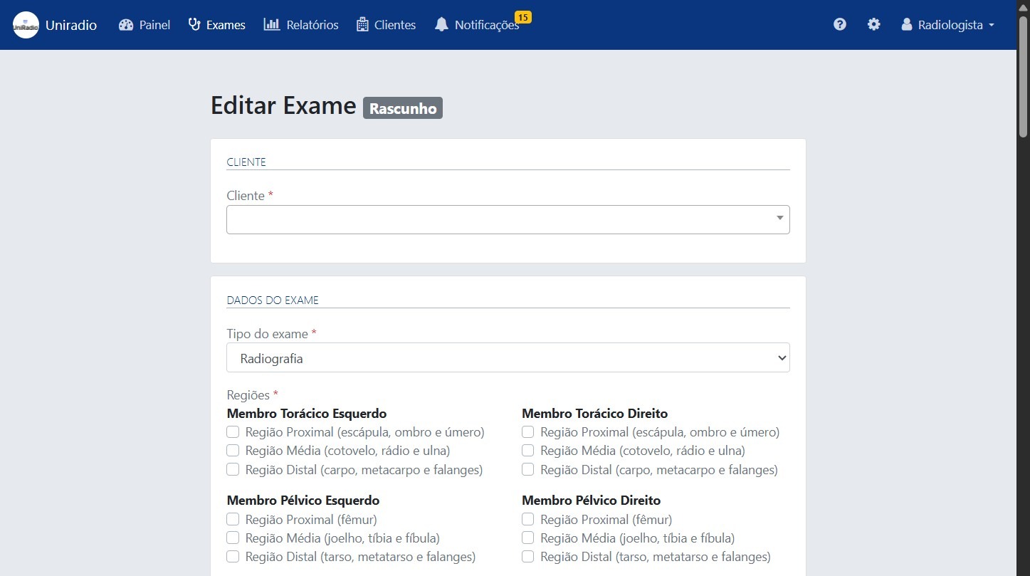Exam information form