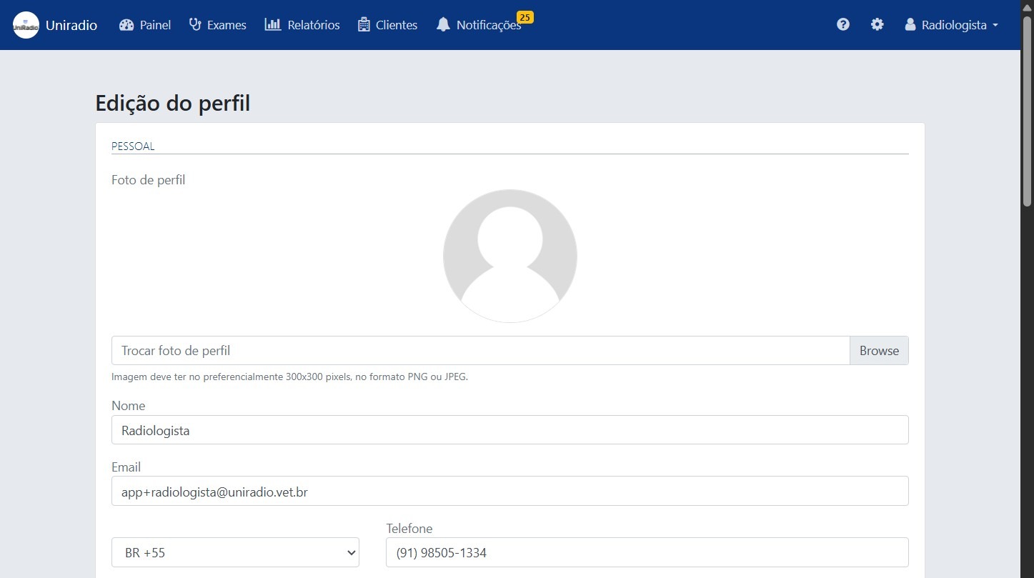 Editar informações