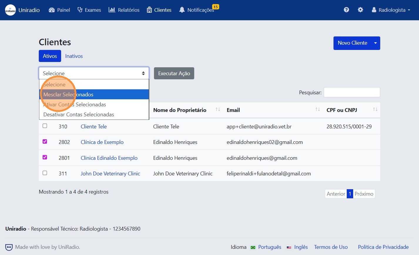 Mesclar selecionados