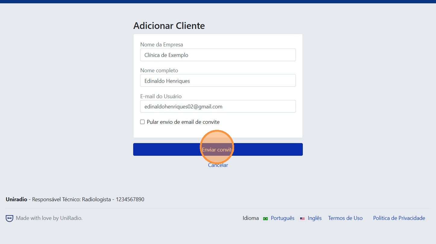 Enviar Convite