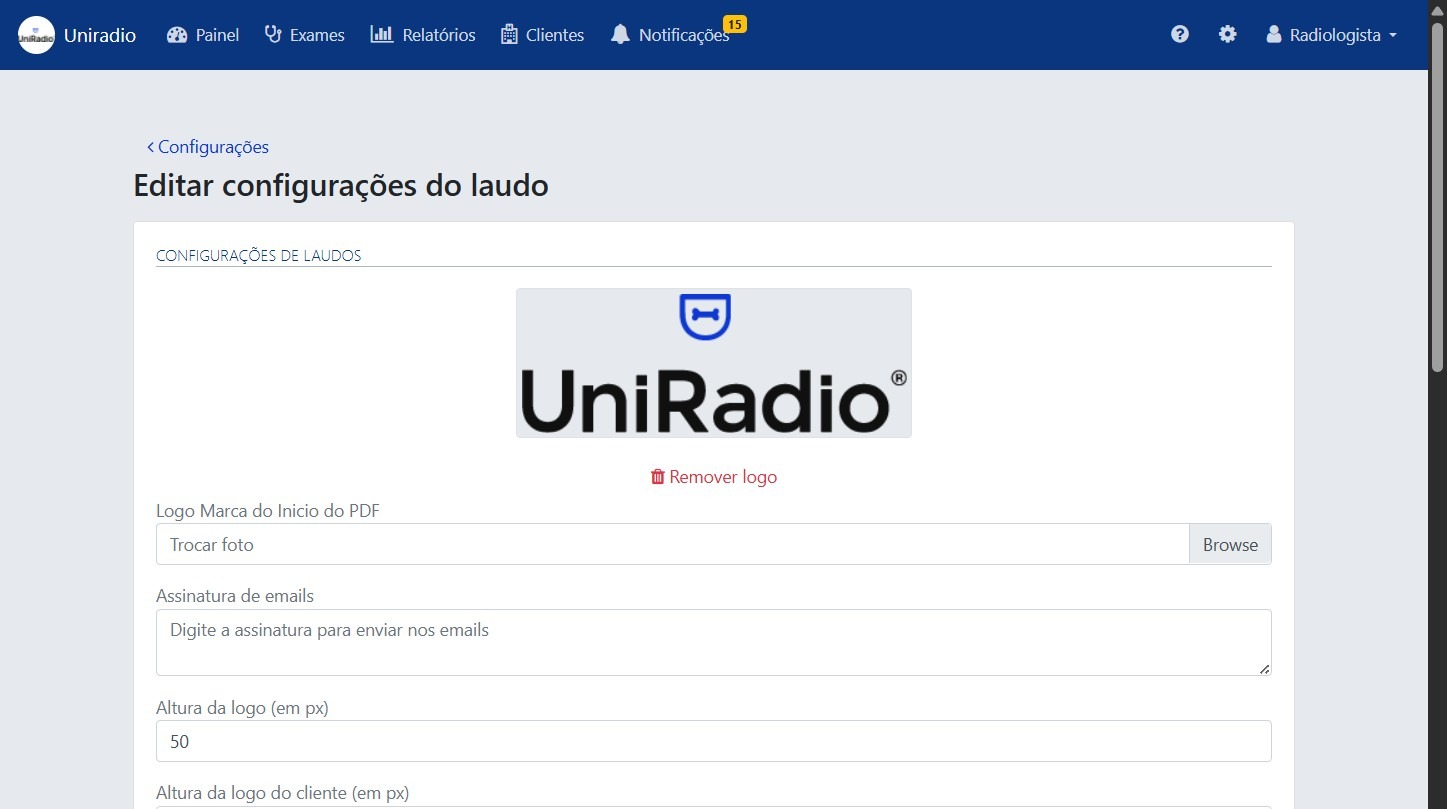 Editar informações